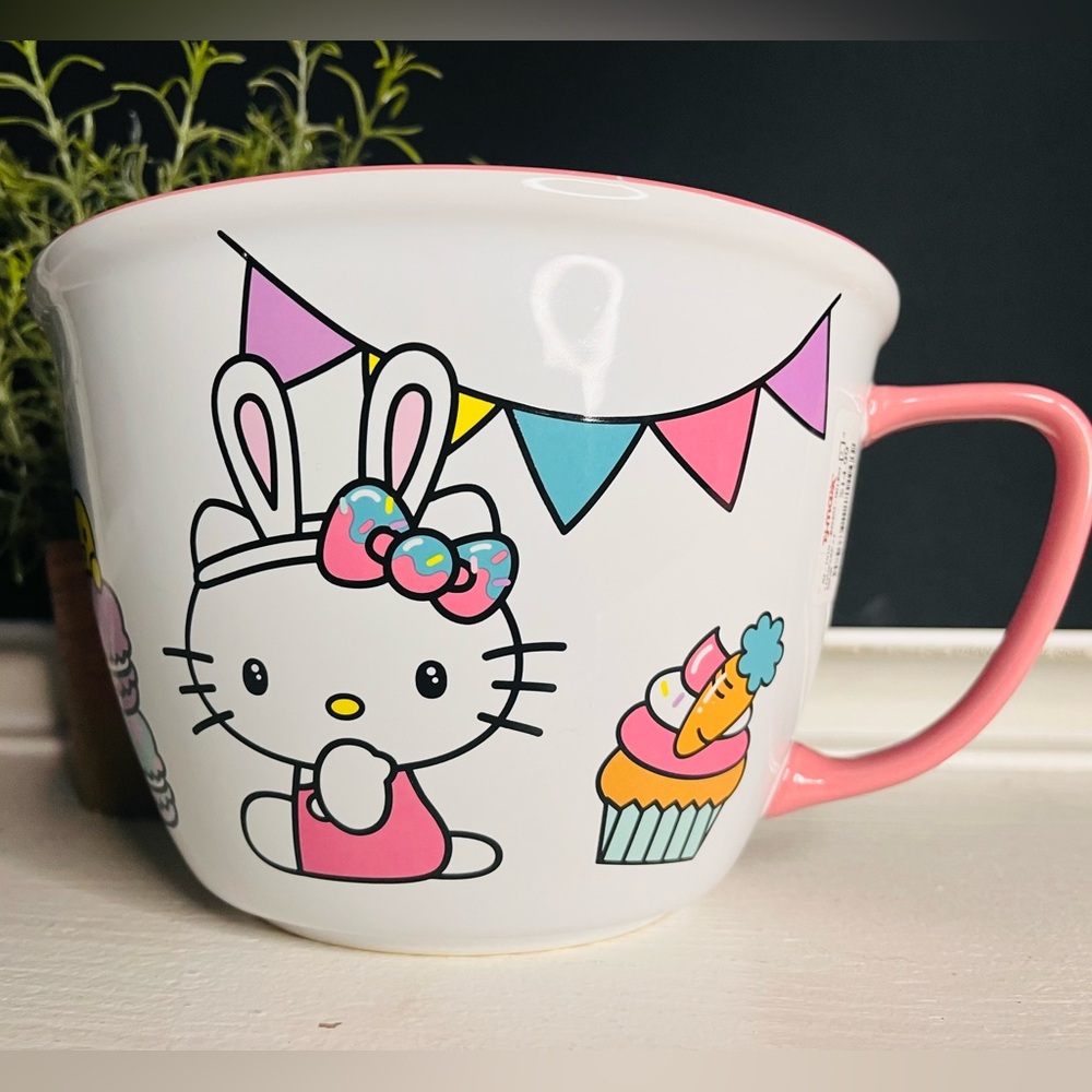 Hello Kitty Easter Mixing Bowl w/ Spout & Handle Bunny Design NWT